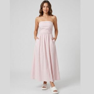 Suo - Striped A-Line Midi Dress